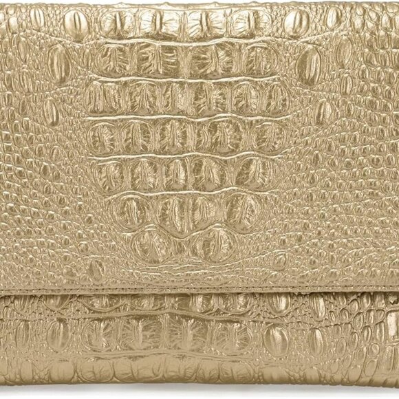 Evening Clutch Purses for Women Elegant Wristlet Wallets Crocodile Pattern PU Le - Picture 1 of 6